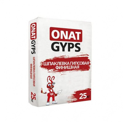 Штукатурка гипсовая финиш ONAT GIPS 25 кг. заказать в Луганске в интернет магазине Перестройка недорого
