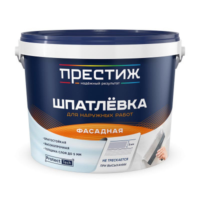 Шпаклевка фасадная акрилатная Престиж 5 кг. заказать в Луганске в интернет магазине Перестройка недорого