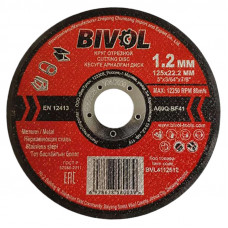 Круг отрезной по металлу Т41 BIVOL V01004B 125 Х 1,2 Х 22,2 мм.