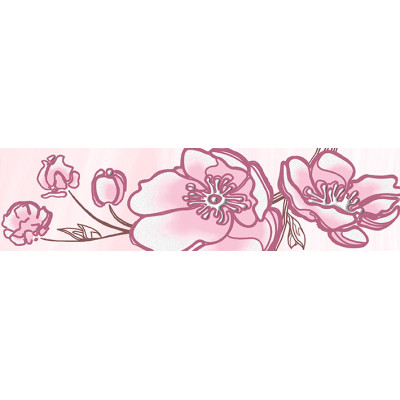 Плитка Агата розовая ФРИЗ В1 65 Х 250 мм. заказать в Луганске в интернет магазине Перестройка недорого