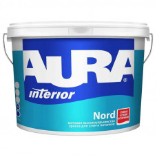 Краска AURA Nord для стен и потолков 9 л.