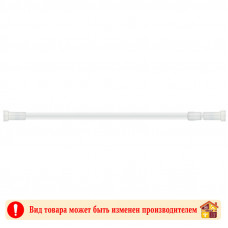 Карниз в ванную комнату пластик белый/хром 140-260 см