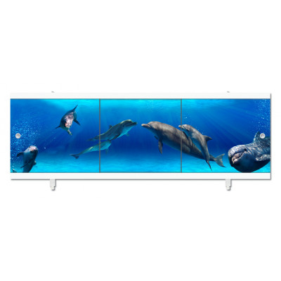 ЭКРАН для ванн "Ультра легкий" 1,68 Дельфины заказать в Луганске в интернет магазине Перестройка недорого