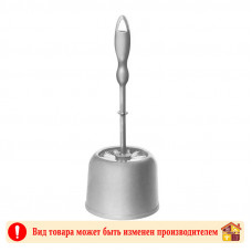 Ершик с подставкой для унитаза Классик белый/серый 151 130 Х 380 мм
