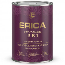 Грунт-эмаль по ржавчине 3в1 матовая Графит ERICA 0,8 кг.