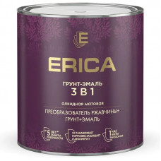 Грунт-эмаль по ржавчине 3в1 матовая Шоколадная ERICA 2,6 кг. Грунт-эмаль по ржавчине 3в1 матовая Шоколадная ERICA 2,6 кг.