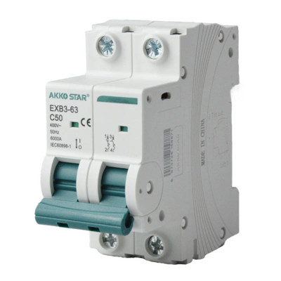 Автовыключатель 50А 6KA 2P AKKOSTAR заказать в Луганске в интернет магазине Перестройка недорого