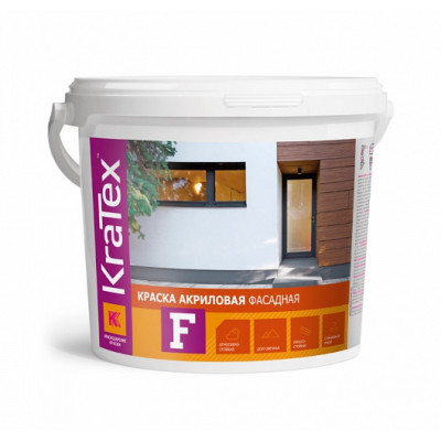 Краска латексная KRATEX фасадная 3 кг. (Eco) заказать в Луганске в интернет магазине Перестройка недорого