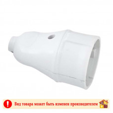Розетка кабельная 2П б/з белая 10А 250В Народная