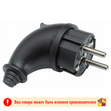 Вилка угловая каучук черный с/з YK410P