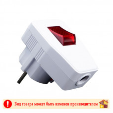 Вилка угловая с выключателем с/з 16А AKKOSTAR