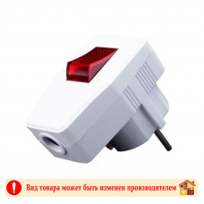 Вилка угловая с выключателем с/з 16А AKKOSTAR
