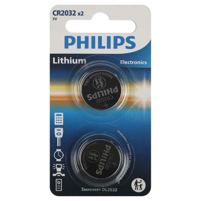 Батарейка CR2032P2/51 Philips заказать в Луганске в интернет магазине Перестройка недорого