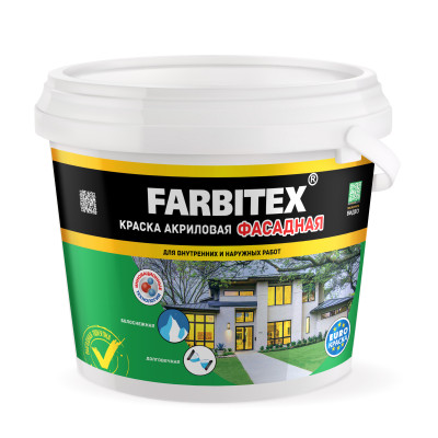 Краска акриловая FARBITEX фасадная 13 кг. заказать в Луганске в интернет магазине Перестройка недорого