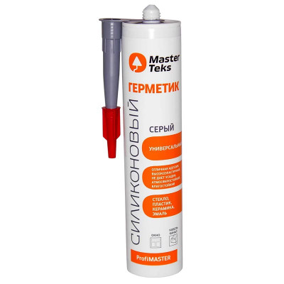 Герметик универсальный силиконовый серый MasterTeks 290 мл. заказать в Луганске в интернет магазине Перестройка недорого