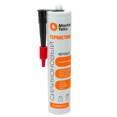 Герметик универсальный силиконовый черный MasterTeks 290 мл. заказать в Луганске в интернет магазине Перестройка недорого