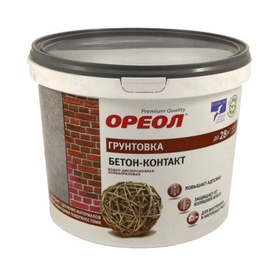 Грунтовка бетон-контакт Ореол 3 кг. заказать в Луганске в интернет магазине Перестройка недорого