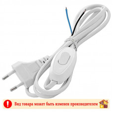 Шнур для бра с выключателем TDM ШВВП 2х0,5 1,8 м черный/белый