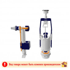 Арматура для бачков 4166.004 Aquanova 1/2" боковой подвод воды кнопка хром