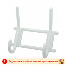 Вешалка двойная крючковая снежно-белая пластмасса