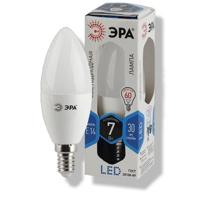 Лампа LED smd B35 СВЕЧА 7W-840-E14 ЭРА заказать в Луганске в интернет магазине Перестройка недорого