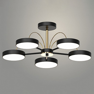 Люстра 3219/5 BK+GD 90W LED заказать в Луганске в интернет магазине Перестройка недорого