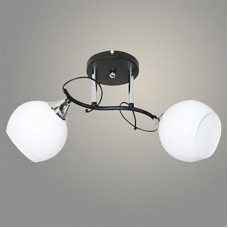 Люстра 11282-7/2 черный/хром (Плафон 8330)