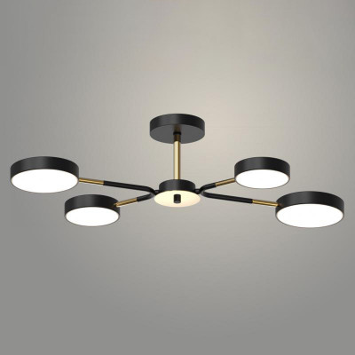 Люстра 3224/4 BK+GD 60W LED заказать в Луганске в интернет магазине Перестройка недорого
