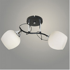 Люстра 11282-7/2 черный/хром (Плафон 8367)