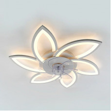 Люстра с вентилятором LED FAN FLOWER 92W+18W R-APP-800x130 whi/white