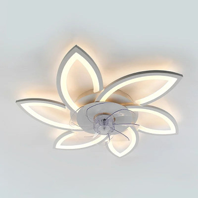Люстра с вентилятором LED FAN FLOWER 92W+18W R-APP-800x130 whi/white заказать в Луганске в интернет магазине Перестройка недорого