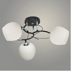 Люстра 11282-7/3 черный/хром (Плафон 8367)