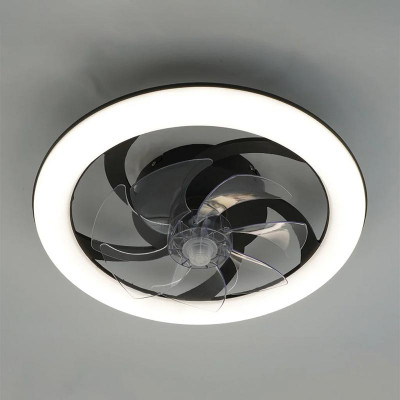 Люстра с вентилятором LED ESTARES FAN SIMPLE 65W+18W Black/white заказать в Луганске в интернет магазине Перестройка недорого