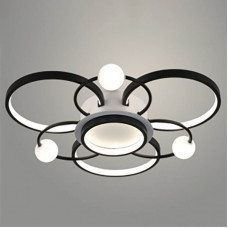 Люстра 2975/3+3 WH+BK 112W LED