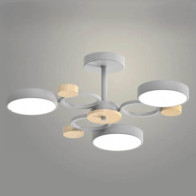 Люстра 3213/3 GREY+WOOD 54W LED заказать в Луганске в интернет магазине Перестройка недорого
