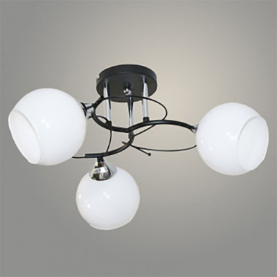 Люстра 11282-7/3 черный/хром (Плафон 8330) заказать в Луганске в интернет магазине Перестройка недорого