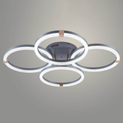 Люстра LED 06093/4 PR SILVER+FGD 128W заказать в Луганске в интернет магазине Перестройка недорого