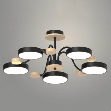 Люстра LED 3216/5 BK+WOOD