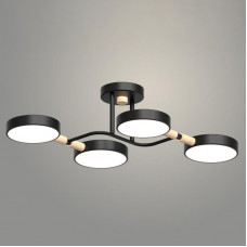 Люстра LED 3272/4 BK+WOOD 72W