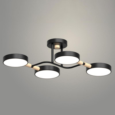 Люстра LED 3272/4 BK+WOOD 72W заказать в Луганске в интернет магазине Перестройка недорого