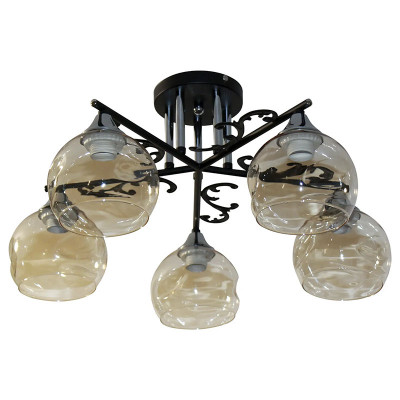 Люстра 11277B-2/5 черный/хром (Плафон 8270) заказать в Луганске в интернет магазине Перестройка недорого