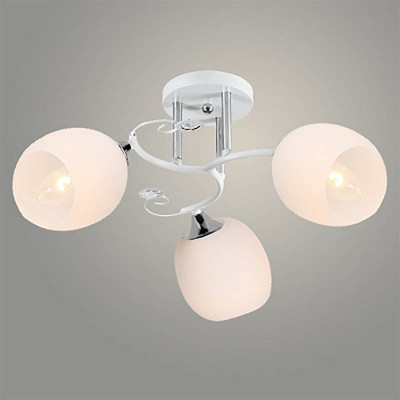 Люстра 11290-8/3 белый/хром (Плафон 7027S) заказать в Луганске в интернет магазине Перестройка недорого