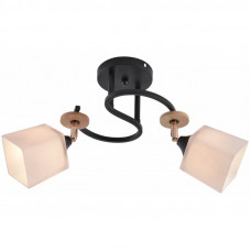 Люстра 1634B/2 BK+FGD+WOOD