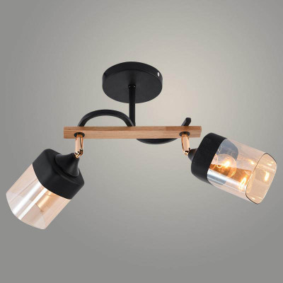 Люстра 1644B/2 BK+WOOD+FGD заказать в Луганске в интернет магазине Перестройка недорого