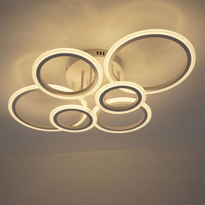 Люстра управляемая светодиодная 80W EUROPA 6R-IRC-675*480*175 white/white заказать в Луганске в интернет магазине Перестройка недорого