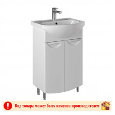 Тумба 65 Ника белый с умывальником Стиль