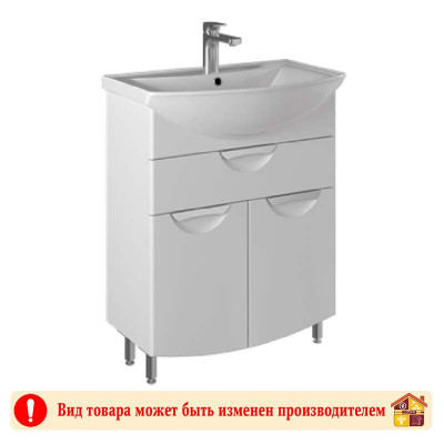 Тумба НИКА белый с умывальником Элеганс 60 см. заказать в Луганске в интернет магазине Перестройка недорого