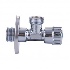 Металлопластиковый кран угловой 1/2" Х 3/4" хром VER58