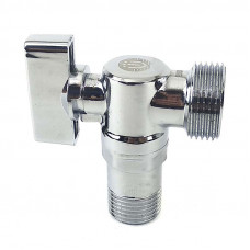 Металлопластиковый кран приборный угловой BL5809 TIM 1/2" 3/4" хром