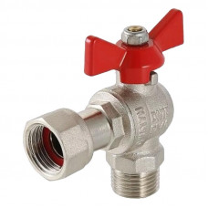 Металлопластик Кран шаровый угловой 1/2 с гайкой и внутренней резьбой TIM